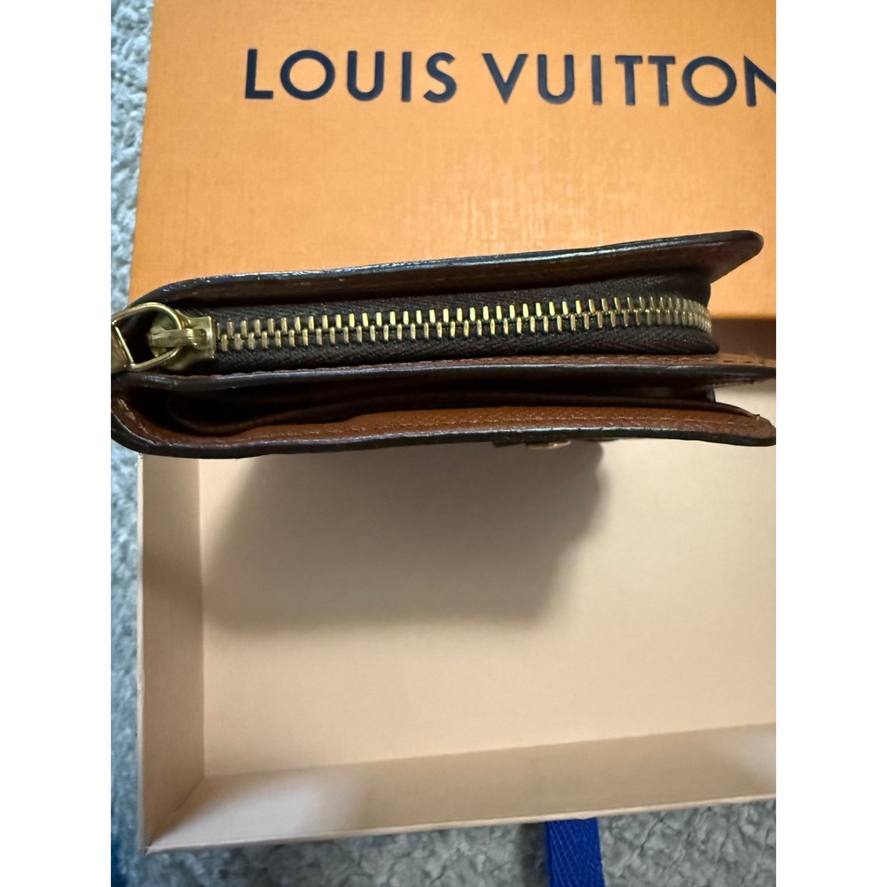 Louis Vuitton Monogram Compact Zip Wallet Brown Bifold M61667 complete set - Picture 7 of 17